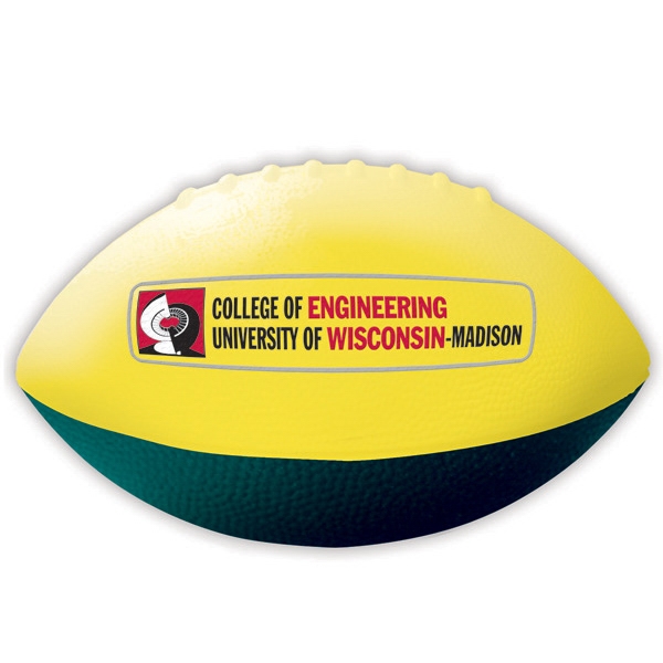 Foam - Football Yellow/Teal - Nerf like Middie two tone 7"... from ASI 68207 MAC Specialties Ltd / Sport Products