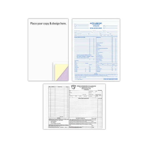 Custom 2-part carbonless form; last part is manila.... from ASI 52493 Ennis Inc