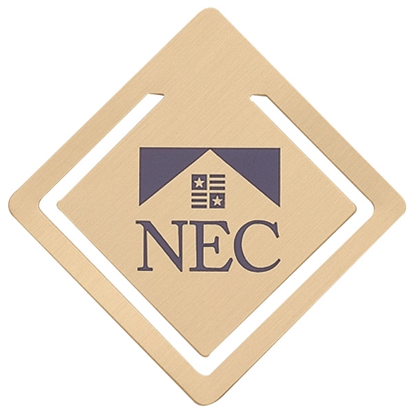 Diamond shape silk screened bookmark clip.... from ASI 68760 Marken Industries / Marken Superb Case Superb Superb Line