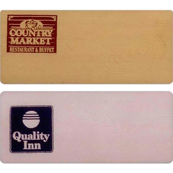 Rectangular Aluminum or Brass Badge (3" x 1.25" ) with slightly... from ASI 41080 Nelson Boone Co Inc / Alumaline® & Brass