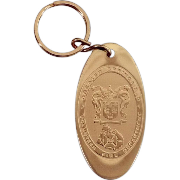 Solid brass oval key tag.... from ASI 41080 Nelson Boone Co Inc / Alumaline  & Brass