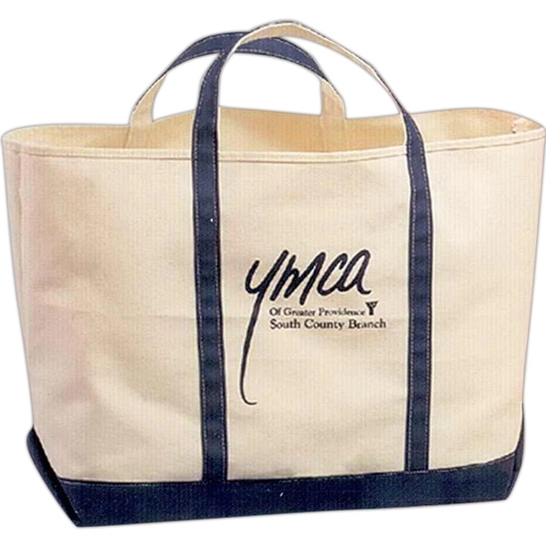 Heavy duck canvas boat tote bag with accent handles, 28" x... from ASI 88782 Sport Systems Custom Bag Corp / Sport Systems Custom Bag