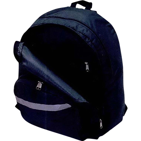 Organizer backpack with dual main compartment and top carry handle.... from ASI 88782 Sport Systems Custom Bag Corp / Sport Systems Custom Bag