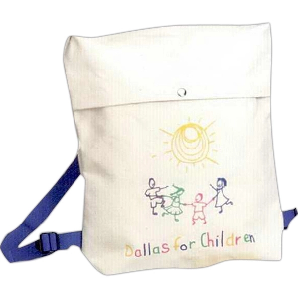 Nylon book pack with 1" adjustable shoulder strap and snap closure,... from ASI 88782 Sport Systems Custom Bag Corp / Sport Systems Custom Bag