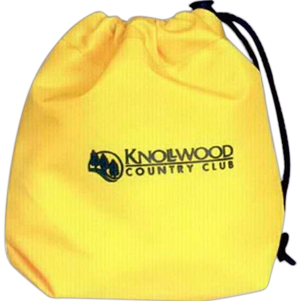 Drawstring golf pouch with barrel lock, 4.5" x 2.5" x 6.5".... from ASI 88782 Sport Systems Custom Bag Corp / Sport Systems Custom Bag