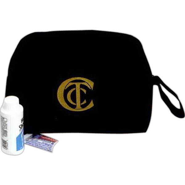 Travel pouch with single zippered compartment and 1" webbing loop handle.... from ASI 88782 Sport Systems Custom Bag Corp / Sport Systems Custom Bag