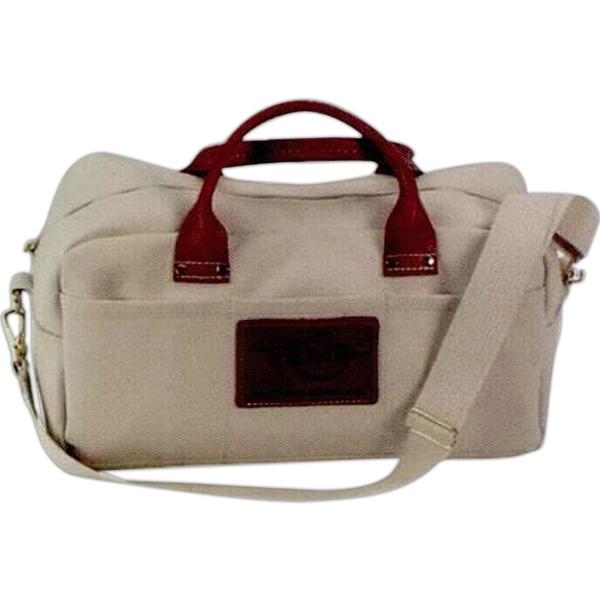 Zip top tool bag features leather carry handles with brass rivets,... from ASI 88782 Sport Systems Custom Bag Corp / Sport Systems Custom Bag