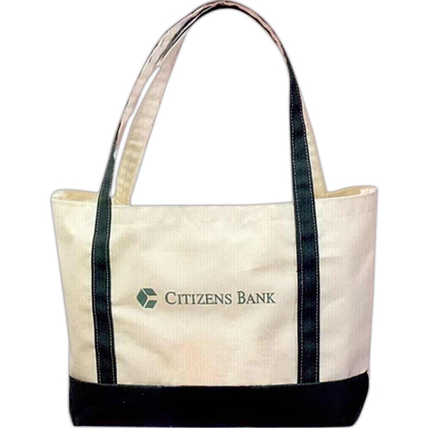 Canvas yachting tote bag with self-fabric handles, 19" x 12" x... from ASI 88782 Sport Systems Custom Bag Corp / Sport Systems Custom Bag