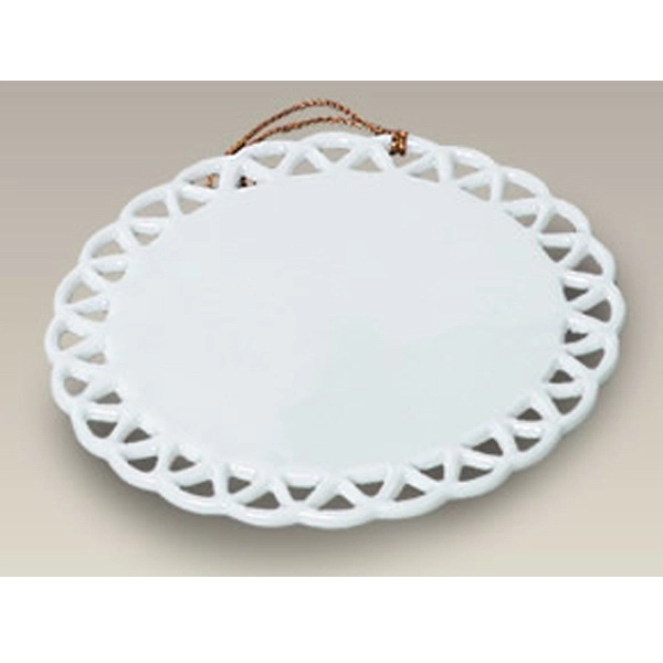 Lace, oval shaped Christmas tree ornament made of porcelain.... from ASI 68878 Mar's Line / Mar's Promotions / MAR's Line Mars China Collection