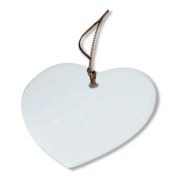 Heart shaped, Christmas tree ornament made of porcelain.... from ASI 68878 Mar's Line / Mar's Promotions / MAR's Line Mars China Collection