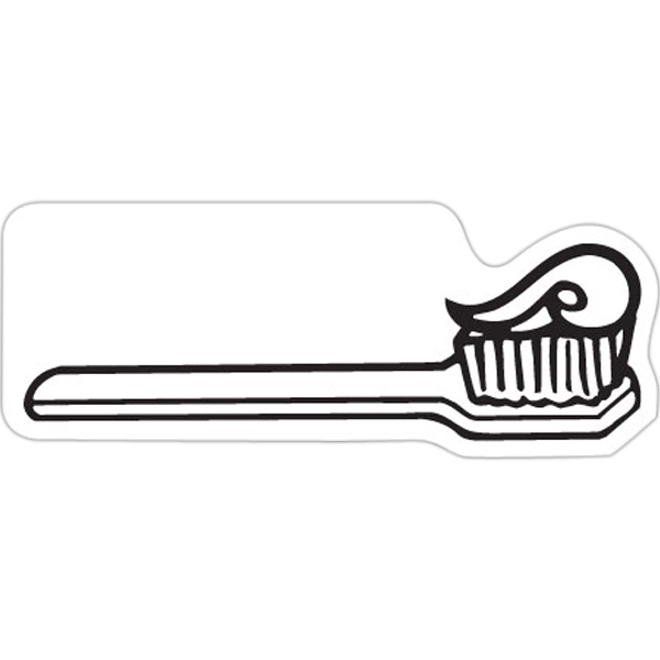 1 7/16" x 3 9/16" toothbrush shaped magnet with four color... from ASI 68507 The Magnet Group / Magnet LLC™