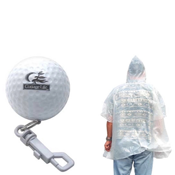 Poncho packed in oversized golf ball shape case.... from ASI 98766 Yanlee Trading Co Ltd