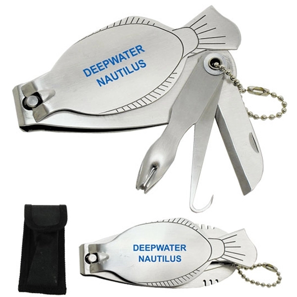 Tool with fish design, clipper, hook remover, knife and key chain.... from ASI 98766 Yanlee Trading Co Ltd
