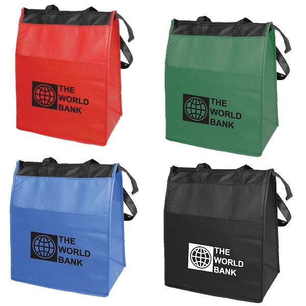 Bag, recycled non woven poly 90+gsm. Lead-free foil interior.... from ASI 40544 Binaco / Binaline