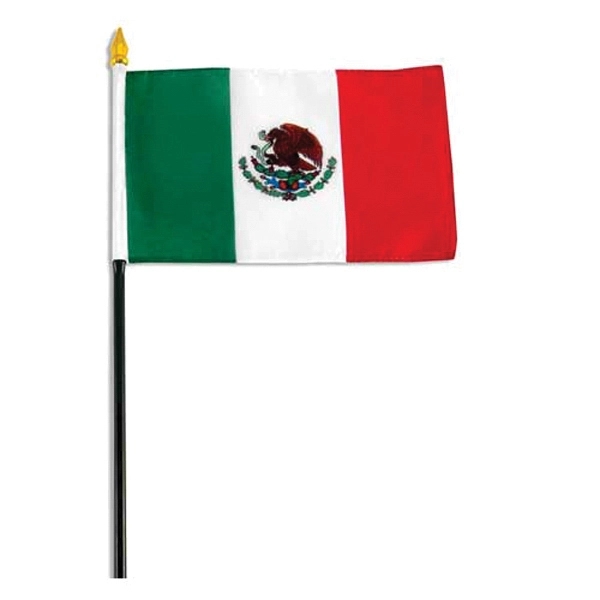 Mexico, 4" x 6" flag made from 100% superior polyester -... from ASI 45100 Chulani Promotional Products, Inc / Competitive Edge Innovations/Chulani