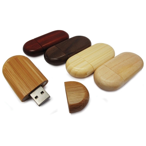 USB flash drive made from bamboo, rosewood, walnut or maple that's... from ASI 63776 KTI Networks Inc / KTI Promo
