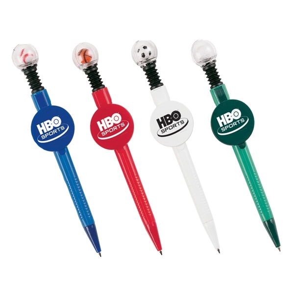 Delightful Sports Ball Ballpoint Pen - Soccer, basketball, baseball, golf... from ASI 45100 Chulani Promotional Products, Inc / Competitive Edge Innovations/Chulani