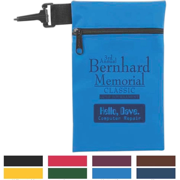 Golf ditty bag, 210 denier nylon with zipper and clip hook.... from ASI 74710 Numo / NUMO