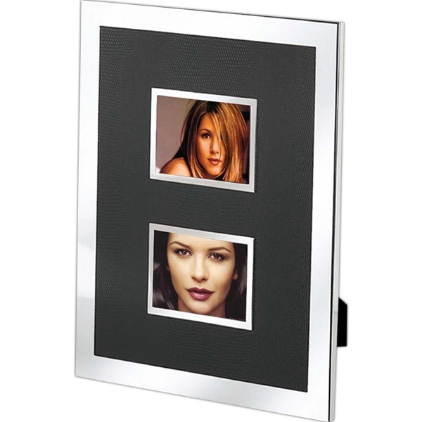 Silver and black faux lizard picture frame, holds two 2" x... from ASI 73010 Natico Originals Inc / Natico Originals