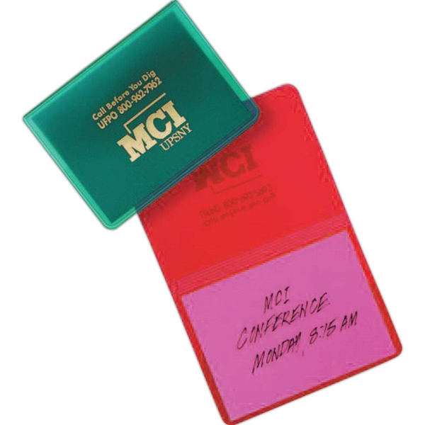 Memo book-translucent vinyl rectangular note pad is an all-time favorite.... from ASI 52550 Erell Manufacturing Company