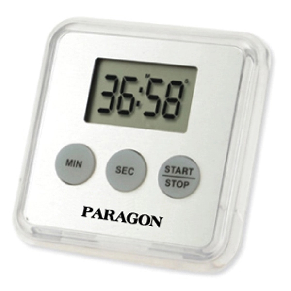 Brushed metal timer with magnetic easel stand.... from ASI 40544 Binaco / Binaline