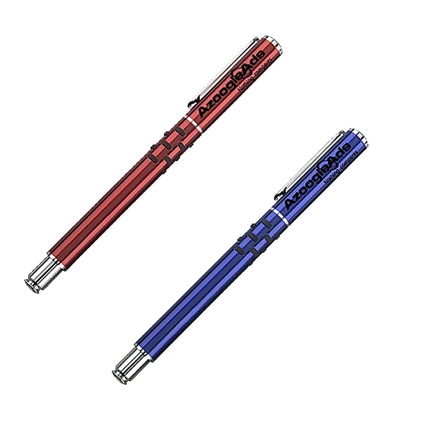 Translucent cap-off rollerball pen with rubber grip.... from ASI 40544 Binaco / Binaline