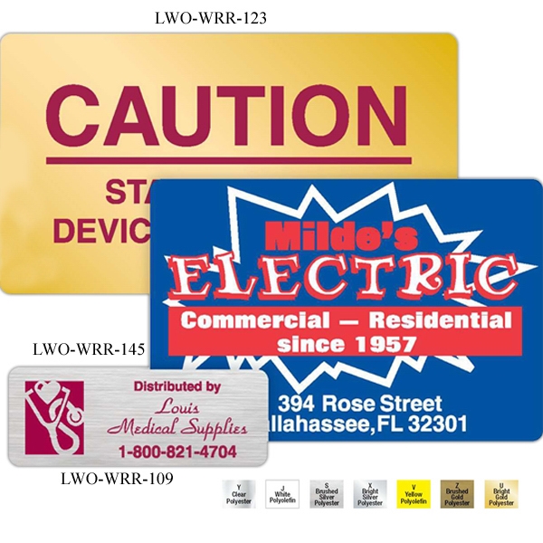 3/4" x 2" - Rectangle dies laminated label.... from ASI 66040 Label Works