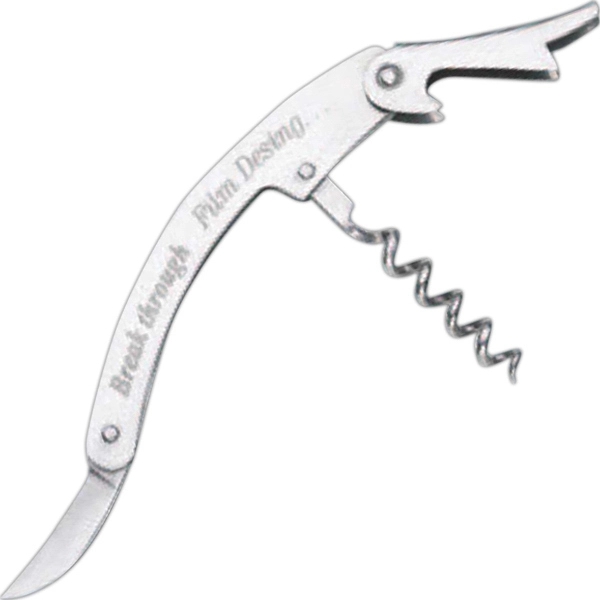 Stainless steel corkscrew wine and bottle opener.... from ASI 42920 Busrel Inc