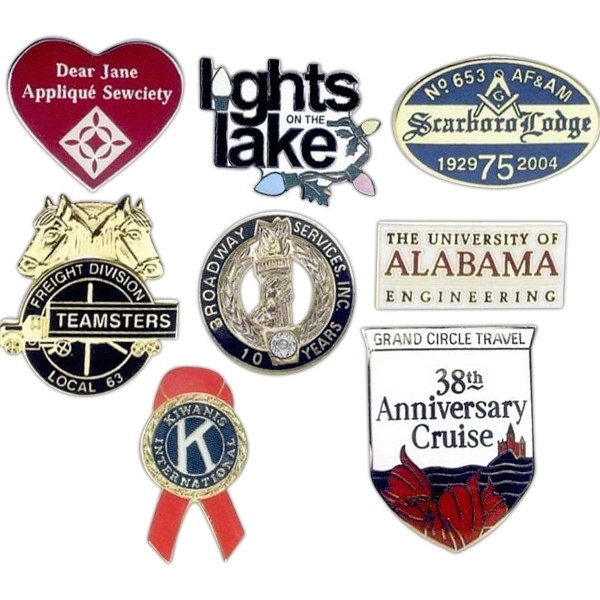 Custom Die Struck Lapel Pin with Hard, Stoned Enamel Color Fill,... from ASI 56420 Genesis / Genesis