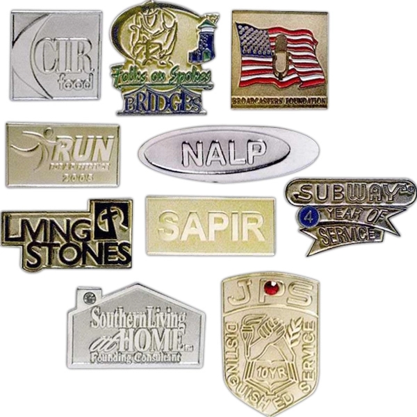 Custom Die Struck Lapel Pin with Two Tone Bright/Sandblast Finish, Up... from ASI 56420 Genesis / Genesis
