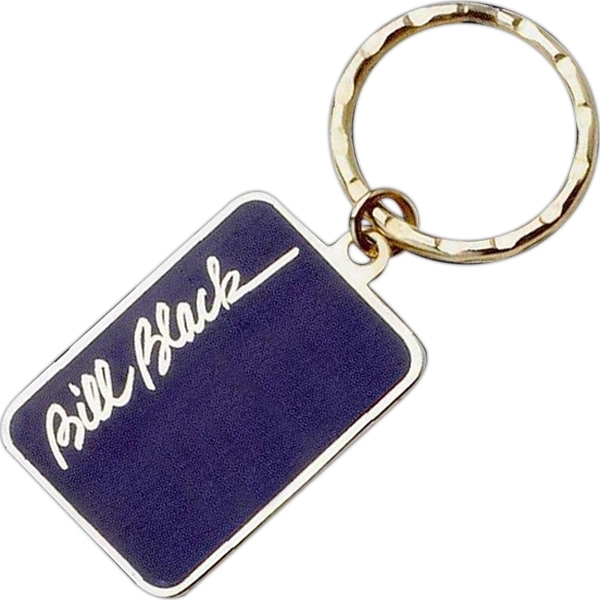Brass, die struck, 2" metal key tag, .080" thickness with nickel... from ASI 56420 Genesis / Genesis