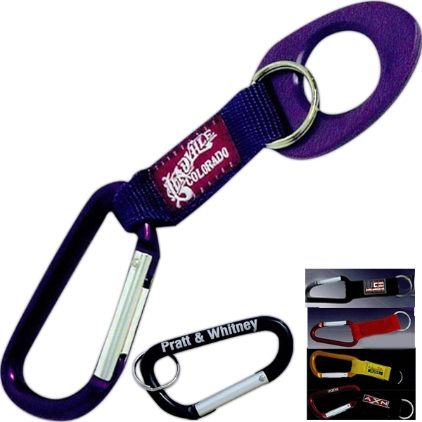 Carabiner with nylon strap and PVC logo.... from ASI 56420 Genesis / Genesis
