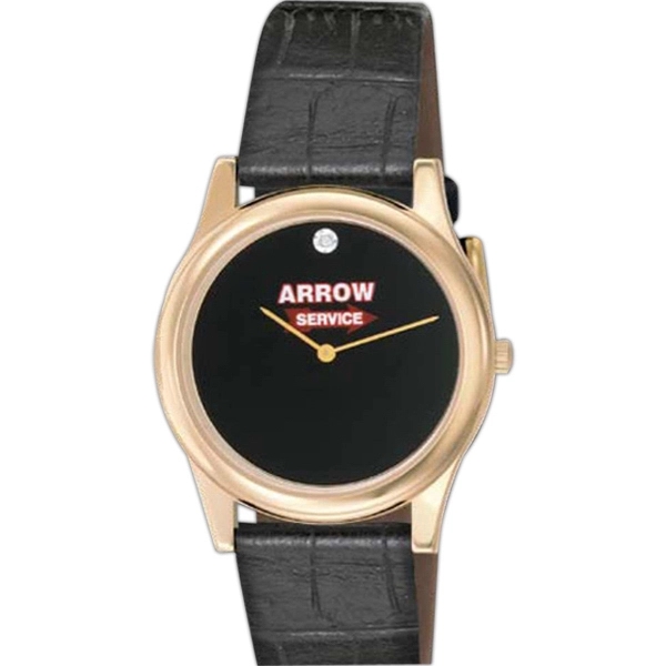 Watch with a brass case, genuine leather strap, Japanese movements, date... from ASI 86230 Selco