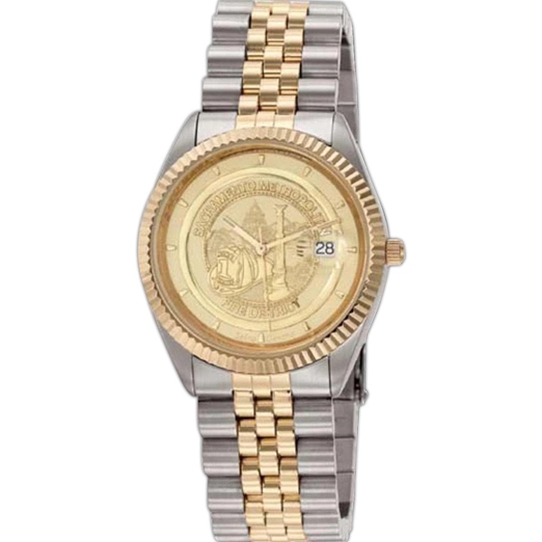 Men's and women's medallion watch with date function, sapphire crystal, and... from ASI 86230 Selco