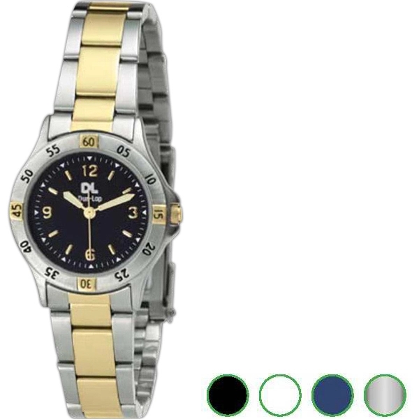 Alloy case watch with stainless steel bracelet, Japanese movement, and water... from ASI 86230 Selco