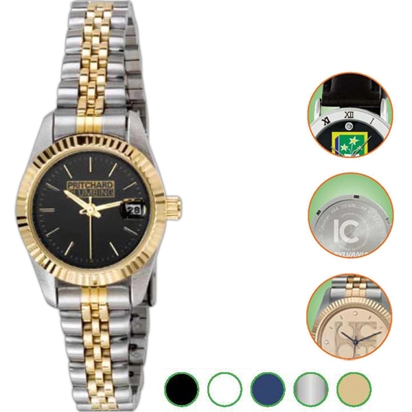 Alloy watch with stainless steel bracelet, Japanese date movement, second hand... from ASI 86230 Selco