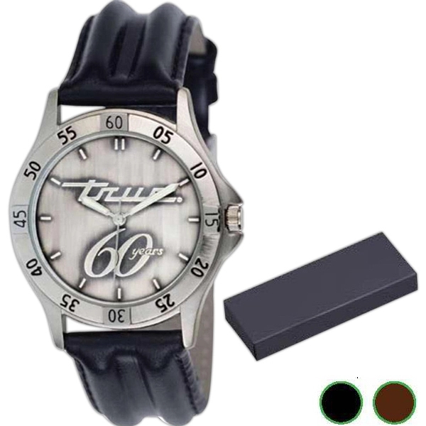 Alloy case watch with a 2D medallion dial, simulated brown or... from ASI 86230 Selco