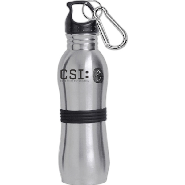Stainless steel sport bottle with carabiner attachment.... from ASI 39552 BEL Promo