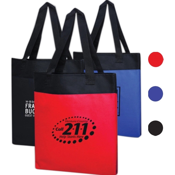 14" x 15" two-tone canvas tote bag with handles.... from ASI 39552 BEL Promo