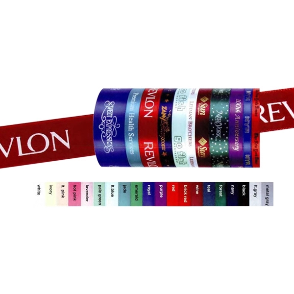 100-yard polyester satin ribbon rolls.... from ASI 90859 Tempo Industries Inc / Tempoline Ribbon Badge Line