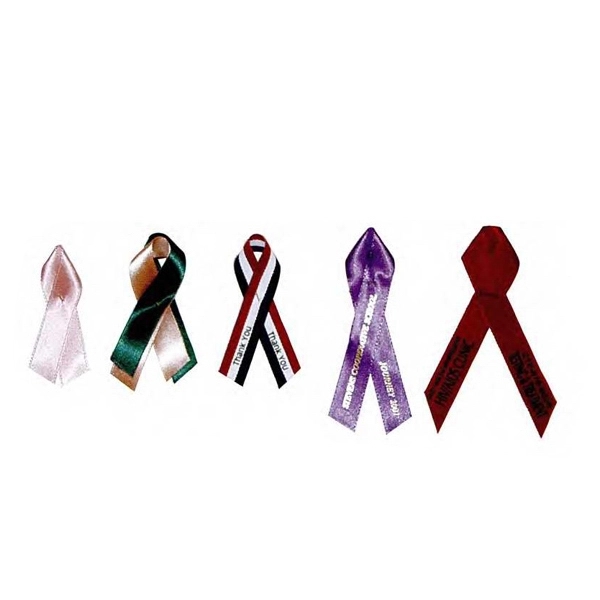 Looped and pinned awareness ribbon; sold blank.... from ASI 90859 Tempo Industries Inc / Tempoline Ribbon Badge Line