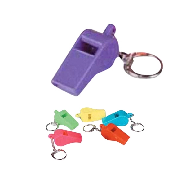 Whistle keychain. Handy noise maker to call attention or ward off... from ASI 85620 H M Schmidt Co Inc / Traveling Billboard