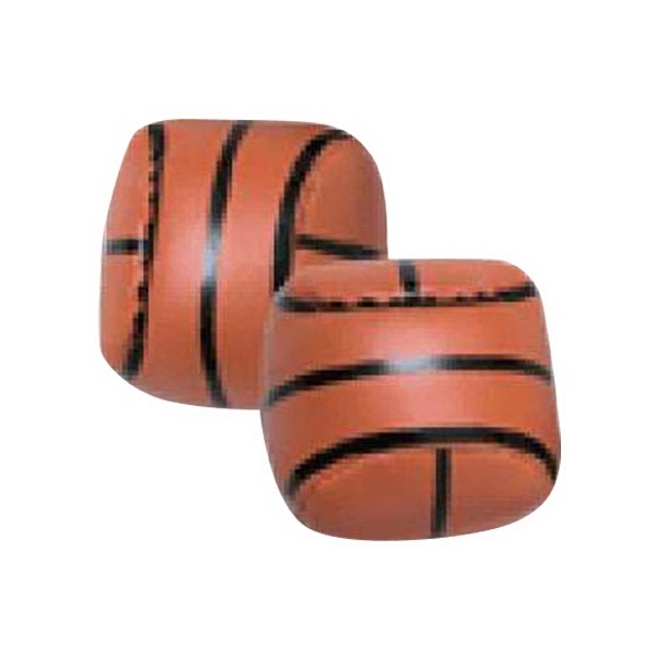 Soft stuff basketball; approximately 4".... from ASI 85620 H M Schmidt Co Inc / Traveling Billboard