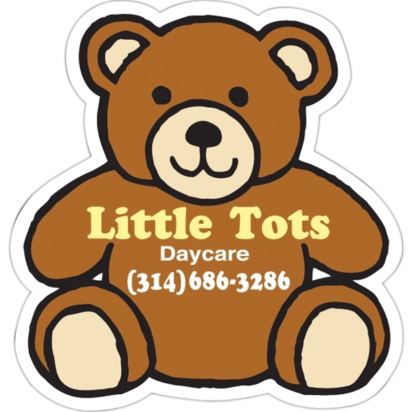 2.88" x 2.75" teddy bear shaped magnet with four color process... from ASI 68507 The Magnet Group / Magnet LLC™