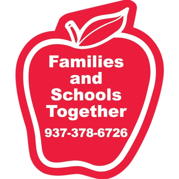 Apple shaped magnet with custom 4 color process imprint.... from ASI 68507 The Magnet Group / Magnet LLC™