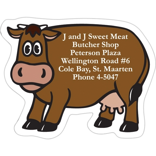 2.83" x 2.06" cow shaped magnet with four color process imprinting.... from ASI 68507 The Magnet Group / Magnet LLC™