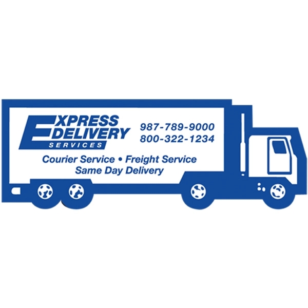 1 1/4" x 3 7/16" tractor trailer shaped magnet with four... from ASI 68507 The Magnet Group / Magnet LLC™
