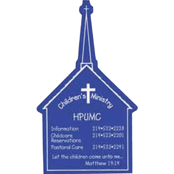 2.25" x 3.75" church shaped magnet with four color process customization.... from ASI 68507 The Magnet Group / Magnet LLC™