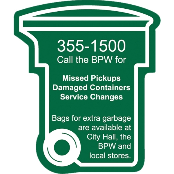 2.63" x 3.06" trash/recycling bin shaped magnet with four color process... from ASI 68507 The Magnet Group / Magnet LLC™