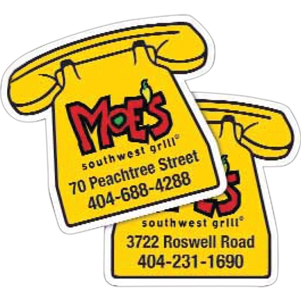 2 17/32" x 2 7/8" double sided magnet with telephone shape... from ASI 68507 The Magnet Group / Magnet LLC™